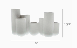 Luna Ceramic Bud Vase Cluster - Matte White - The Collective Park City