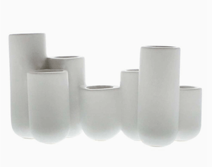 Luna Ceramic Bud Vase Cluster - Matte White - The Collective Park City