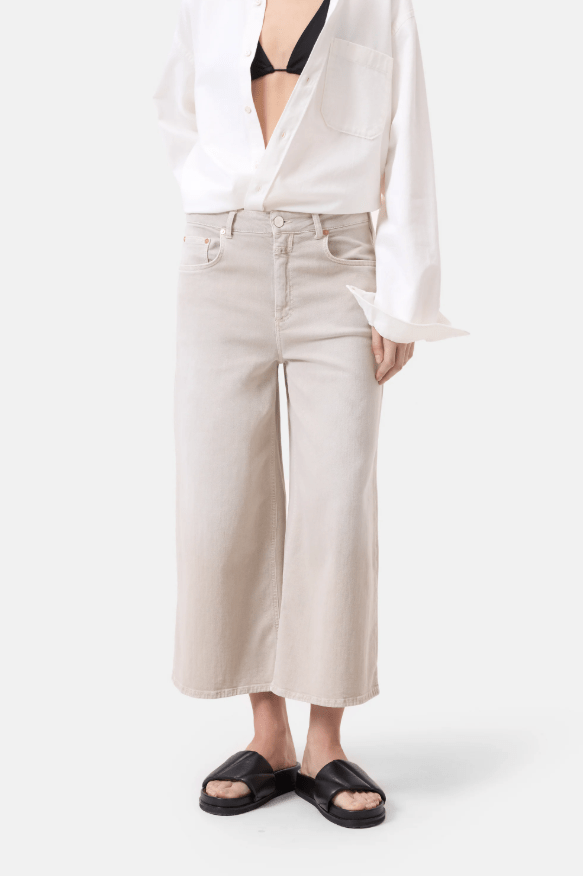 Lyna Wide Leg Cropped Jean - The Collective Park City