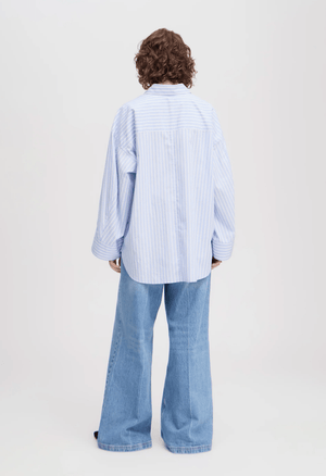 Lynne Pinstripe Button Down Top - The Collective Park City