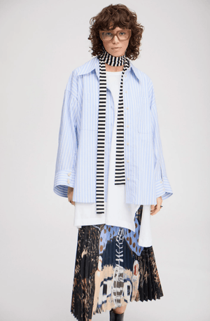 Lynne Pinstripe Button Down Top - The Collective Park City