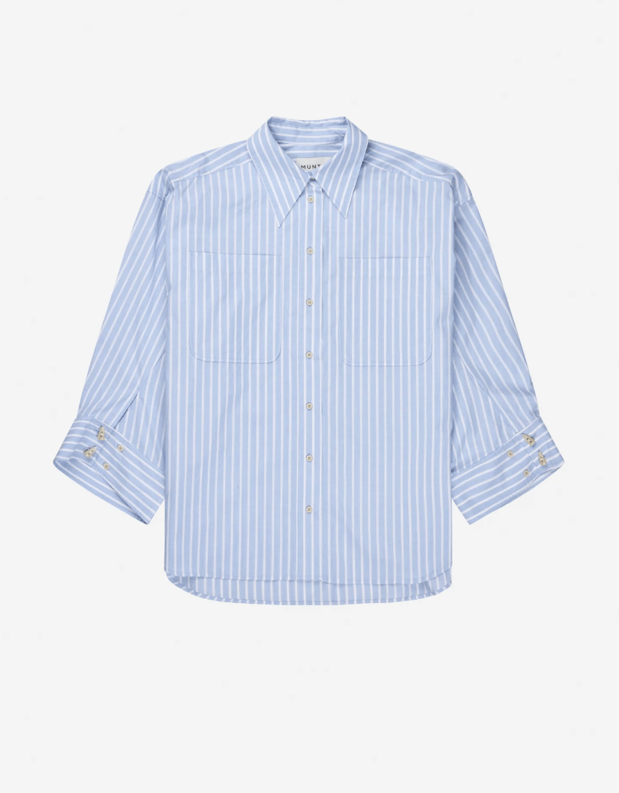 Lynne Pinstripe Button Down Top - The Collective Park City