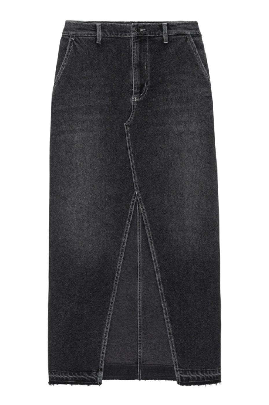 Manhattan Denim Maxi Skirt - The Collective Park City