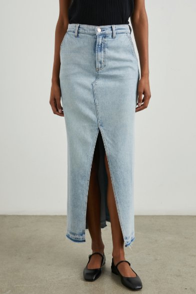 Manhattan Denim Maxi Skirt - The Collective Park City