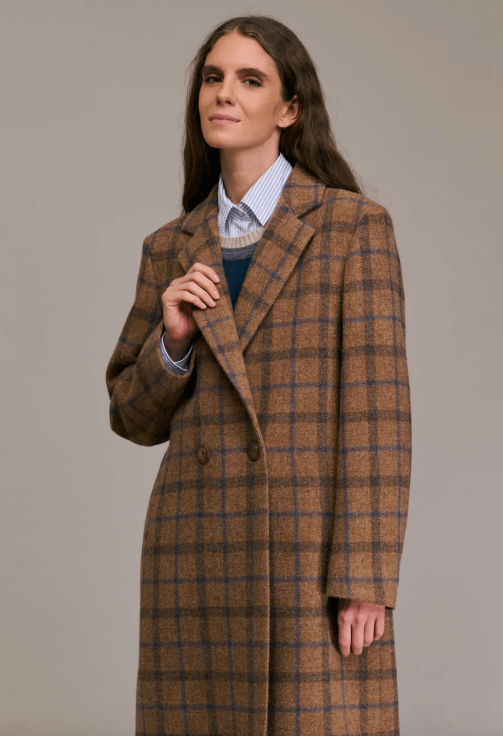 Manteau Mikalo Fitted Plaid Coat - The Collective Park City