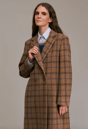 Manteau Mikalo Fitted Plaid Coat - The Collective Park City