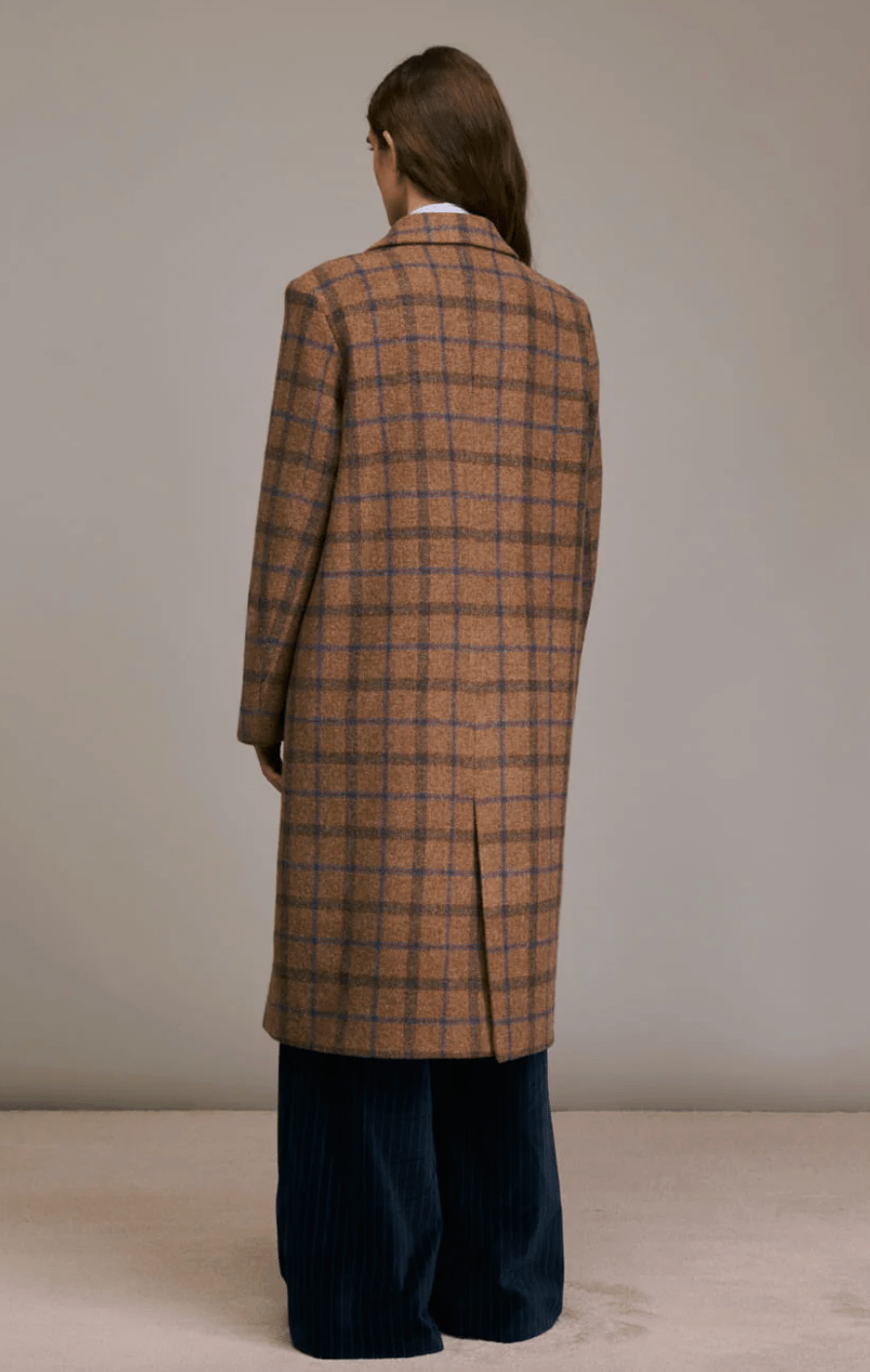 Manteau Mikalo Fitted Plaid Coat - The Collective Park City