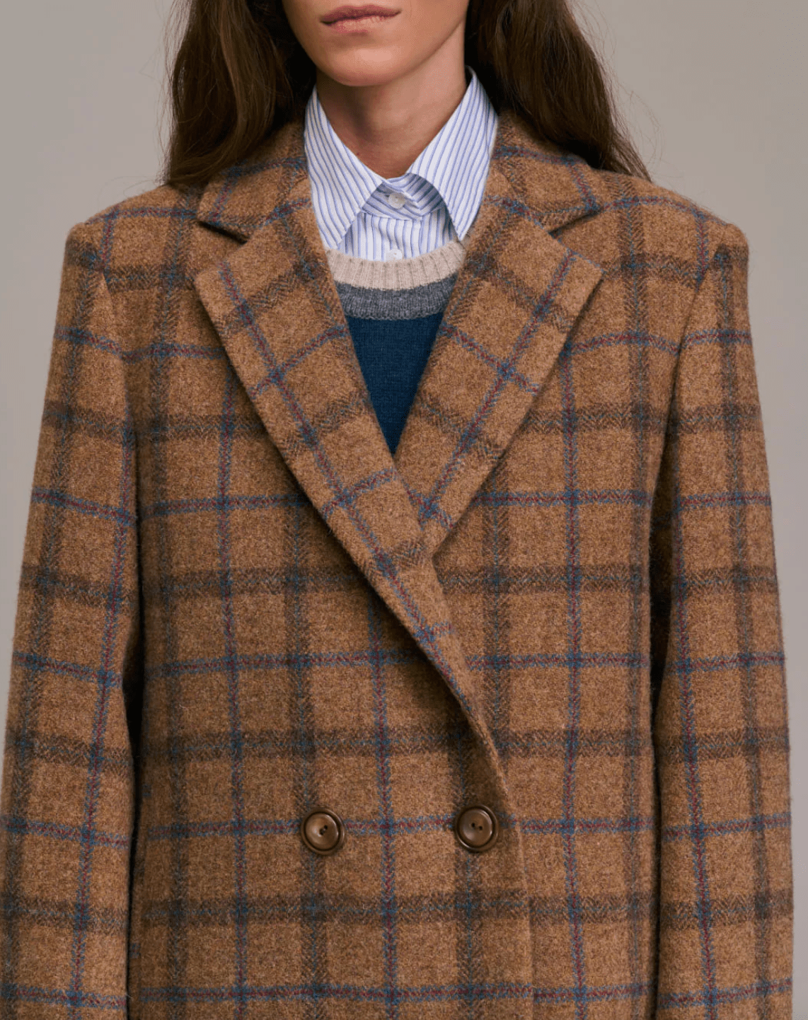 Manteau Mikalo Fitted Plaid Coat - The Collective Park City
