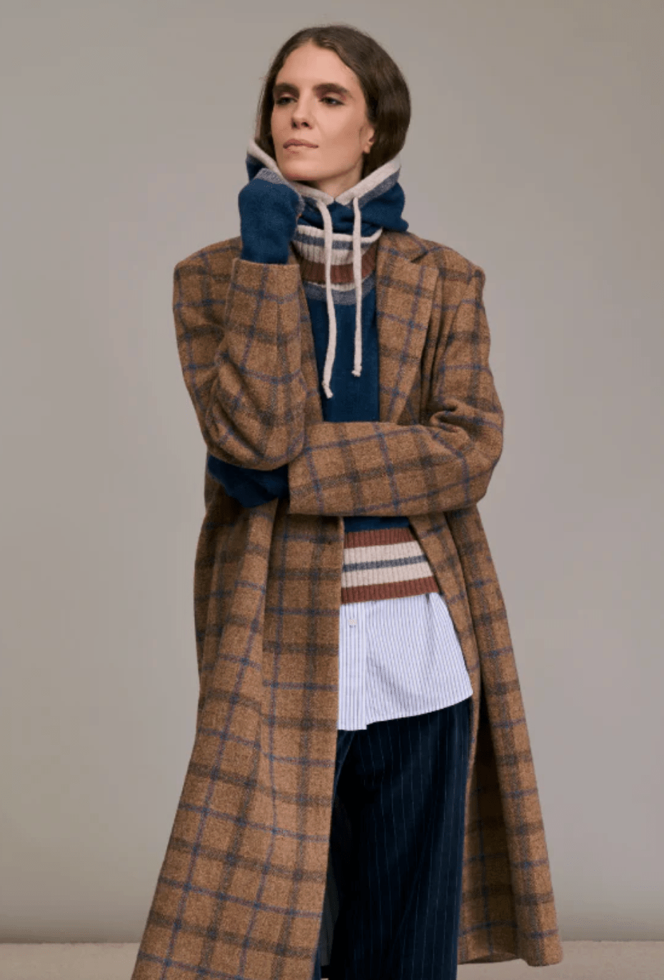 Manteau Mikalo Fitted Plaid Coat - The Collective Park City