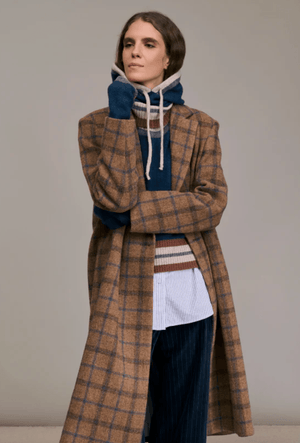 Manteau Mikalo Fitted Plaid Coat - The Collective Park City