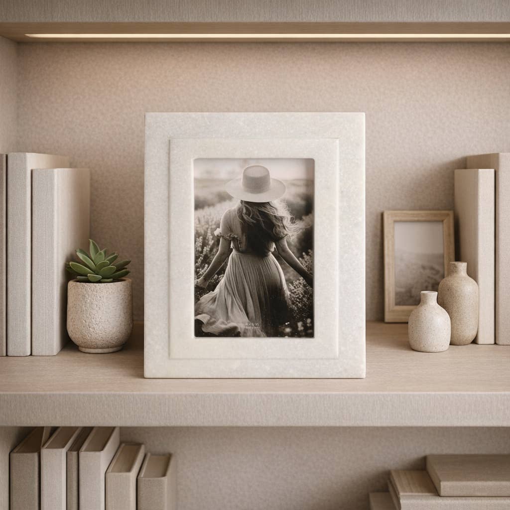 Marble Beveled Edges Photo Frame - 4x6 in. - The Collective Park City