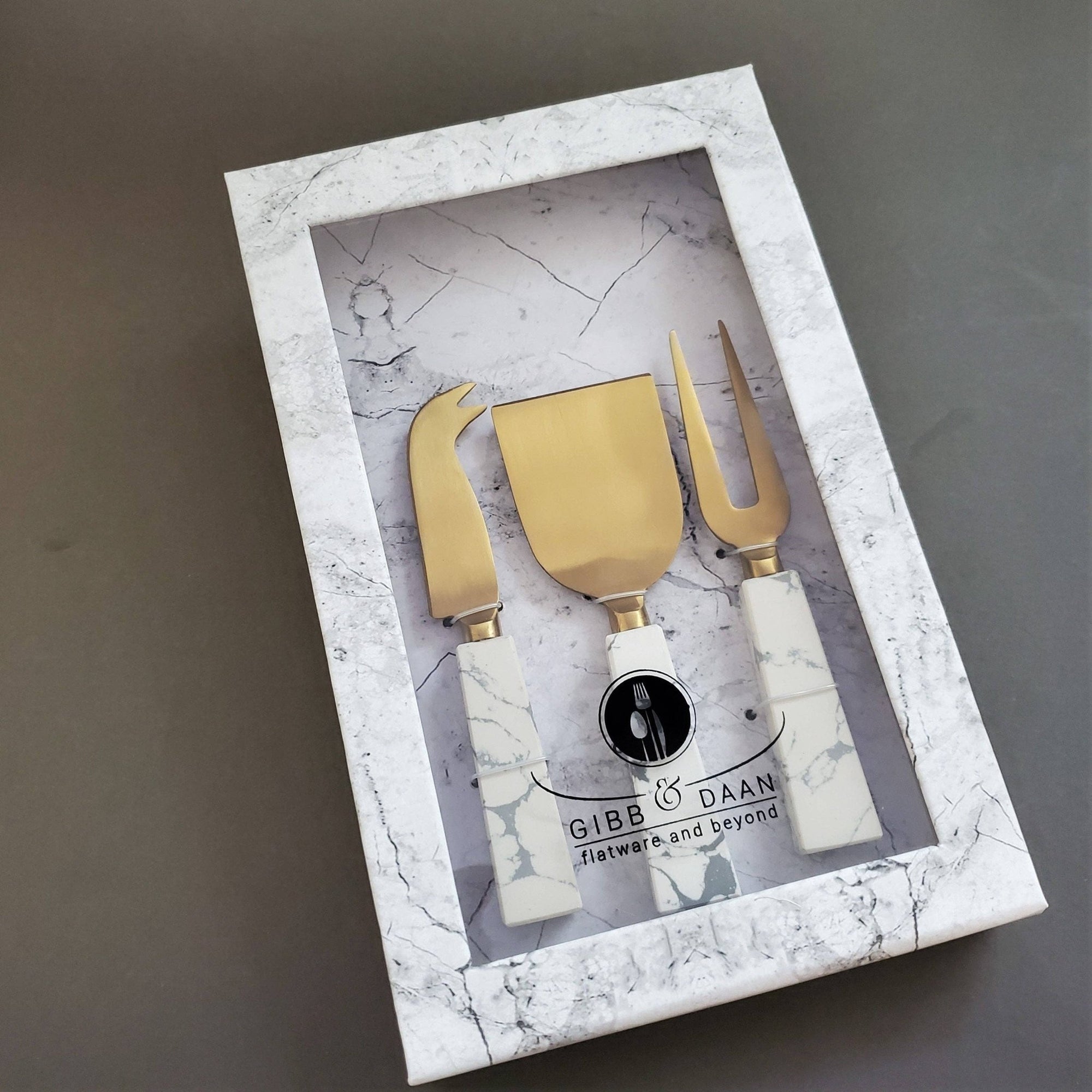 Marble Handle Cheese Knife Set - The Collective Park City