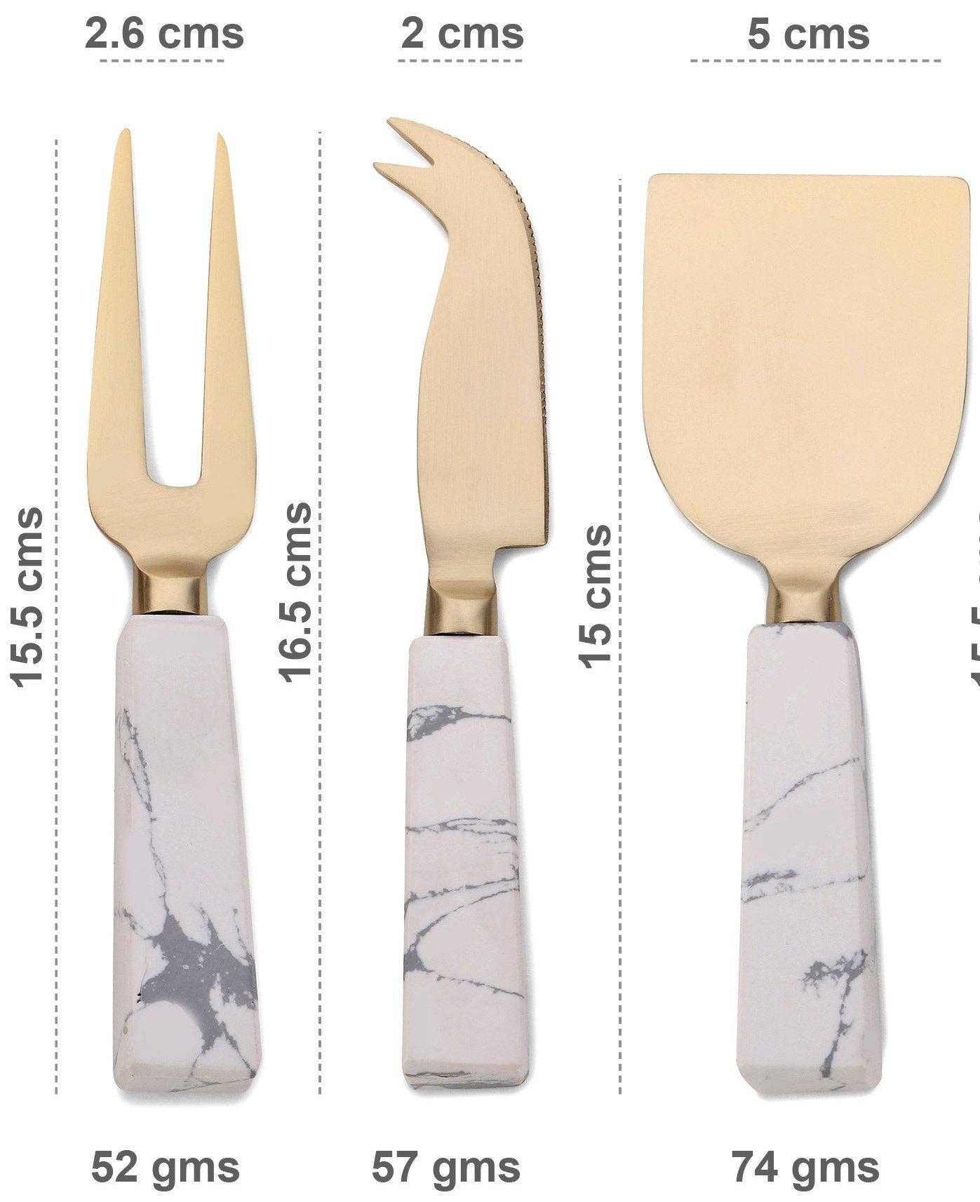Marble Handle Cheese Knife Set - The Collective Park City