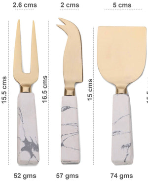 Marble Handle Cheese Knife Set - The Collective Park City