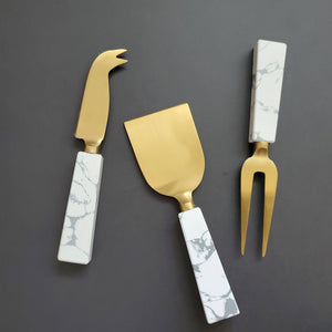 Marble Handle Cheese Knife Set - The Collective Park City