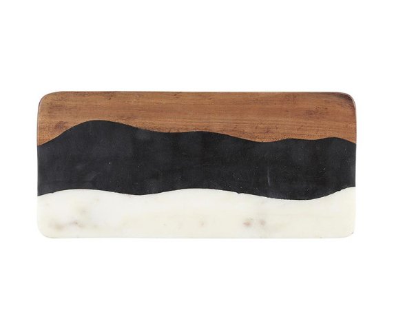 Marble + Wood Serving Board - The Collective Park City