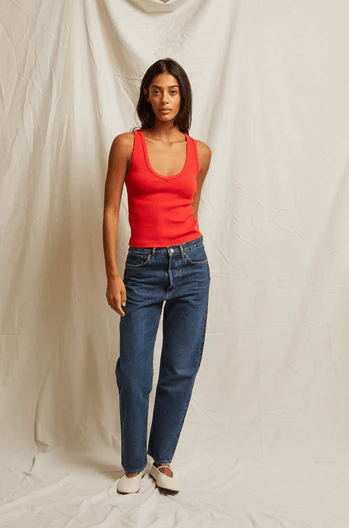 Maria / Structured Rib V - Neck Tank - The Collective Park City