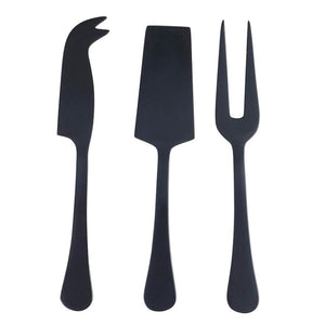 Matte Black Cheese Knives - Set of 3 - The Collective Park City