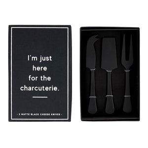 Matte Black Cheese Knives - Set of 3 - The Collective Park City