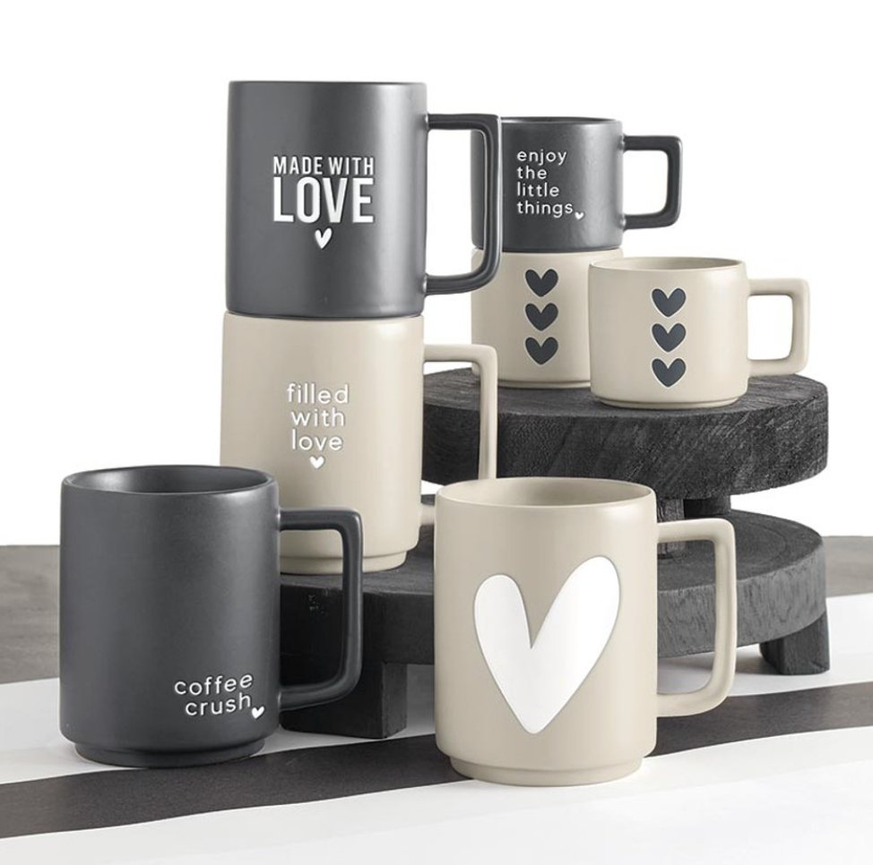 Matte Cafe Mug - Heart - The Collective Park City