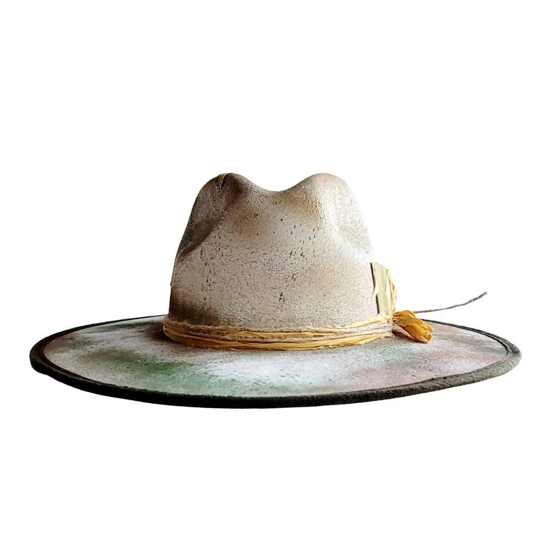 MAXIMUS Western Hat : Beige/Green - The Collective Park City