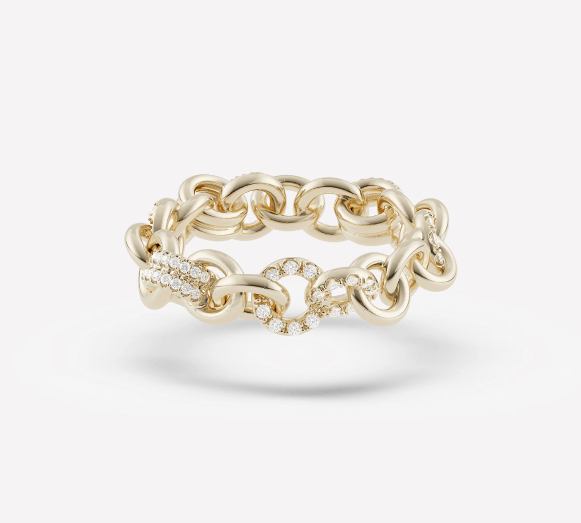 Medium Fused Serpens Ring w/Pave Diamonds - The Collective Park City