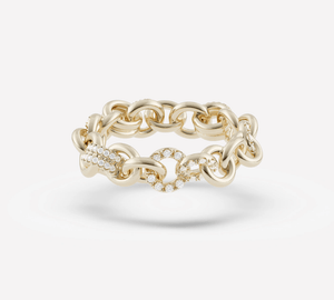 Medium Fused Serpens Ring w/Pave Diamonds - The Collective Park City
