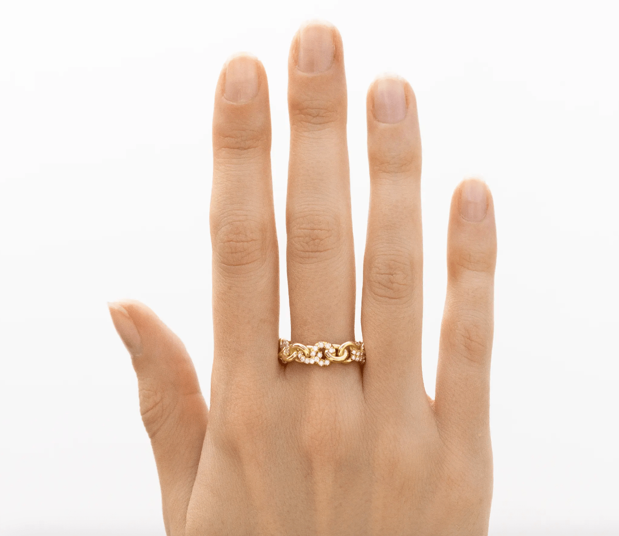 Medium Fused Serpens Ring w/Pave Diamonds - The Collective Park City