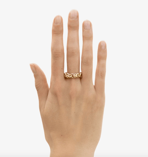 Medium Fused Serpens Ring w/Pave Diamonds - The Collective Park City