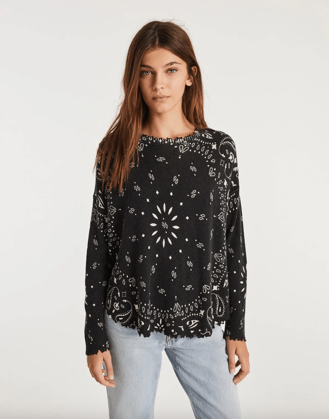 Mela Banadana Cashmere Sweater - Noir - The Collective Park City