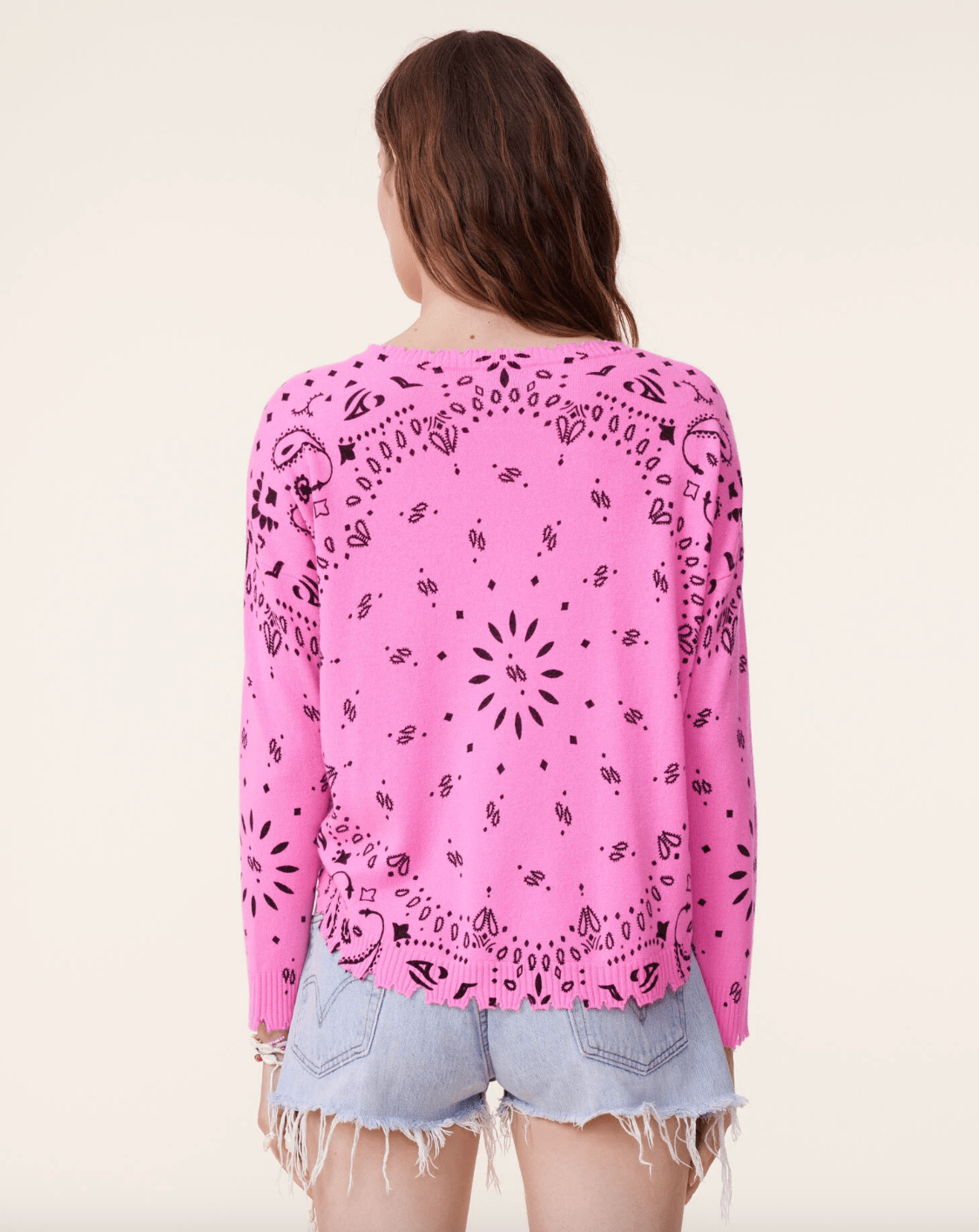 Mela Banadana Cashmere Sweater - Rose Lotus - The Collective Park City