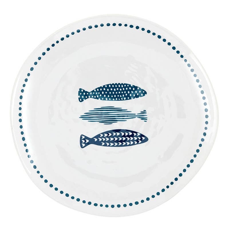Melamine Appetizer Plate - Fish - 8.75" Dia - The Collective Park City