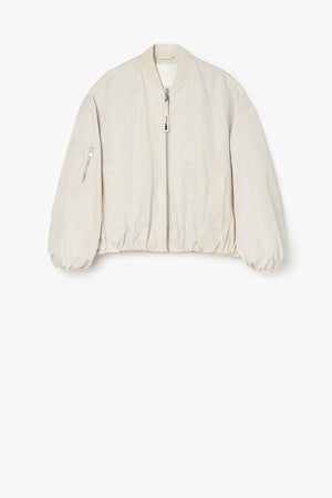 Memory Nylon Bomber Jacket - Panna - The Collective Park City