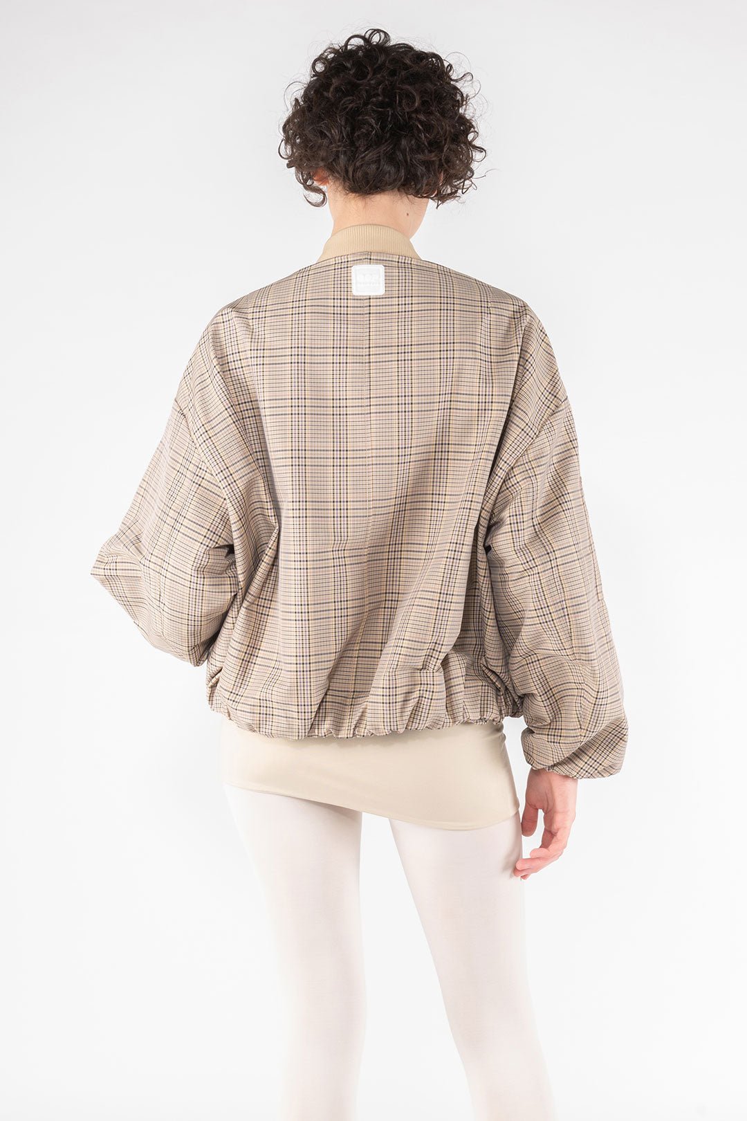 Memory Nylon Bomber Jacket - Plaid - The Collective Park City