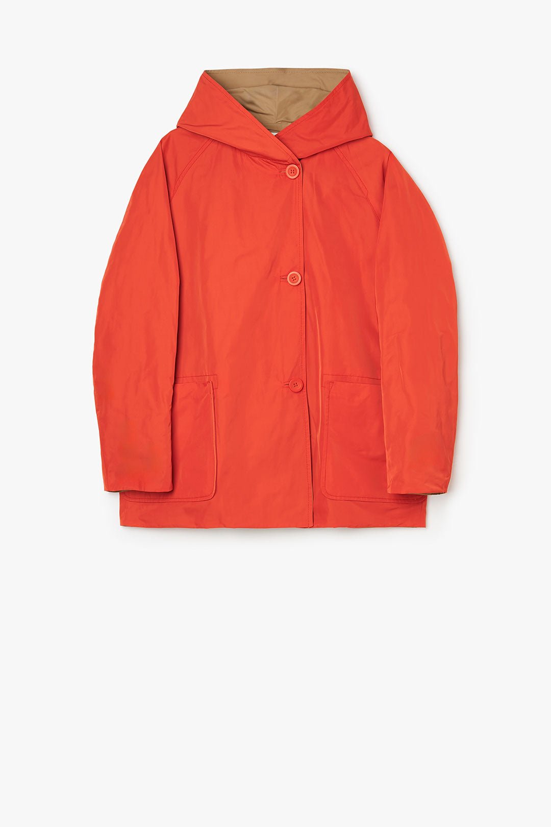 Memory Nylon Reversible Hooded Jacket - Flame - The Collective Park City