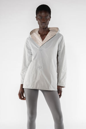 Memory Nylon Reversible Hooded Jacket - Panna - The Collective Park City