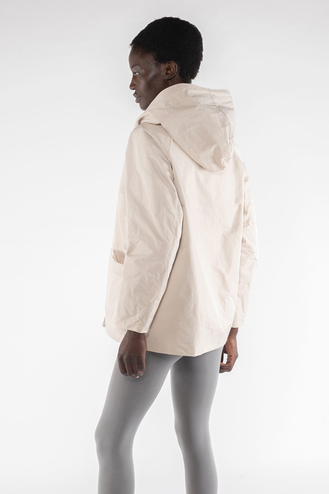 Memory Nylon Reversible Hooded Jacket - Panna - The Collective Park City