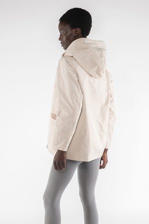 Memory Nylon Reversible Hooded Jacket - Panna - The Collective Park City