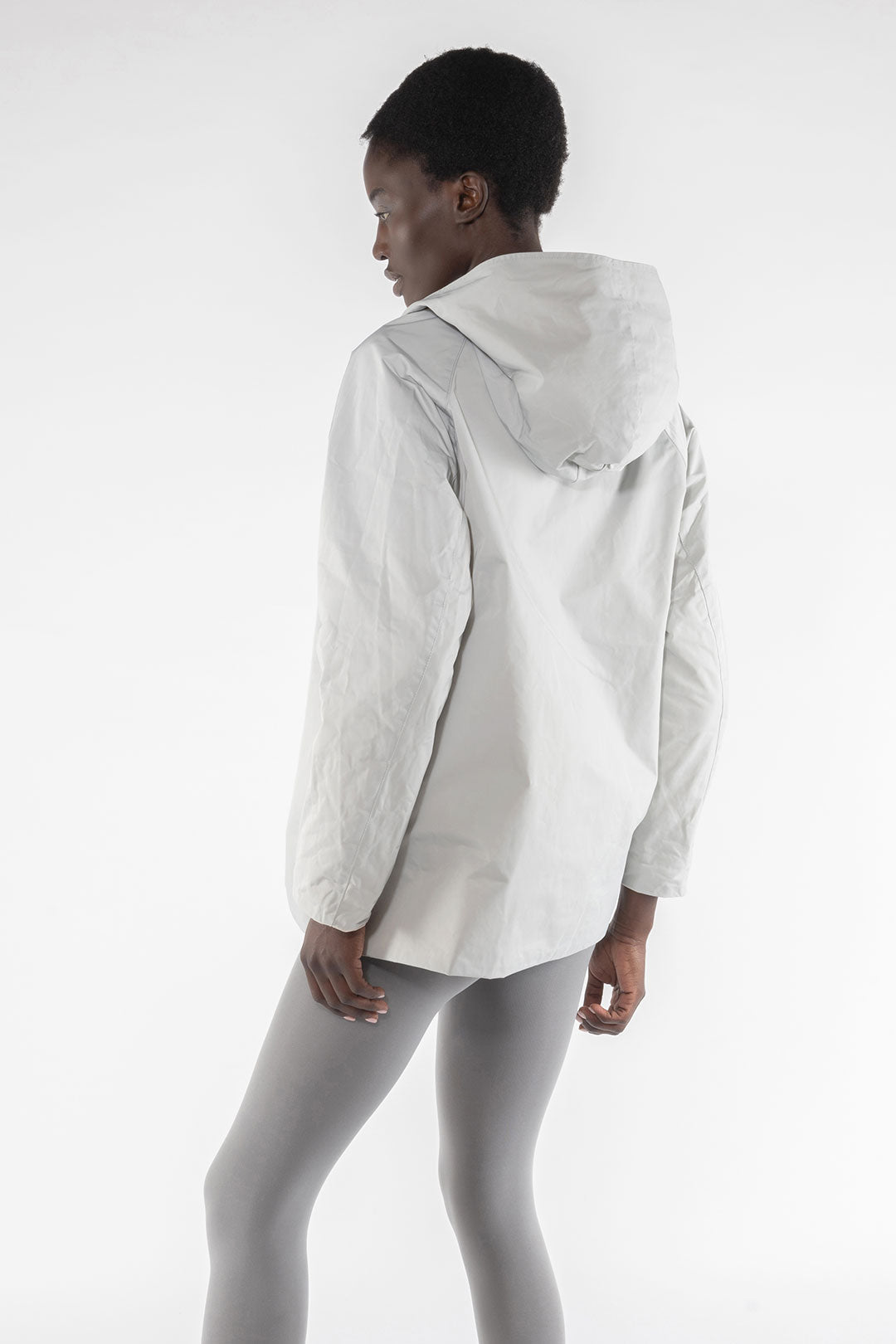 Memory Nylon Reversible Hooded Jacket - Panna - The Collective Park City