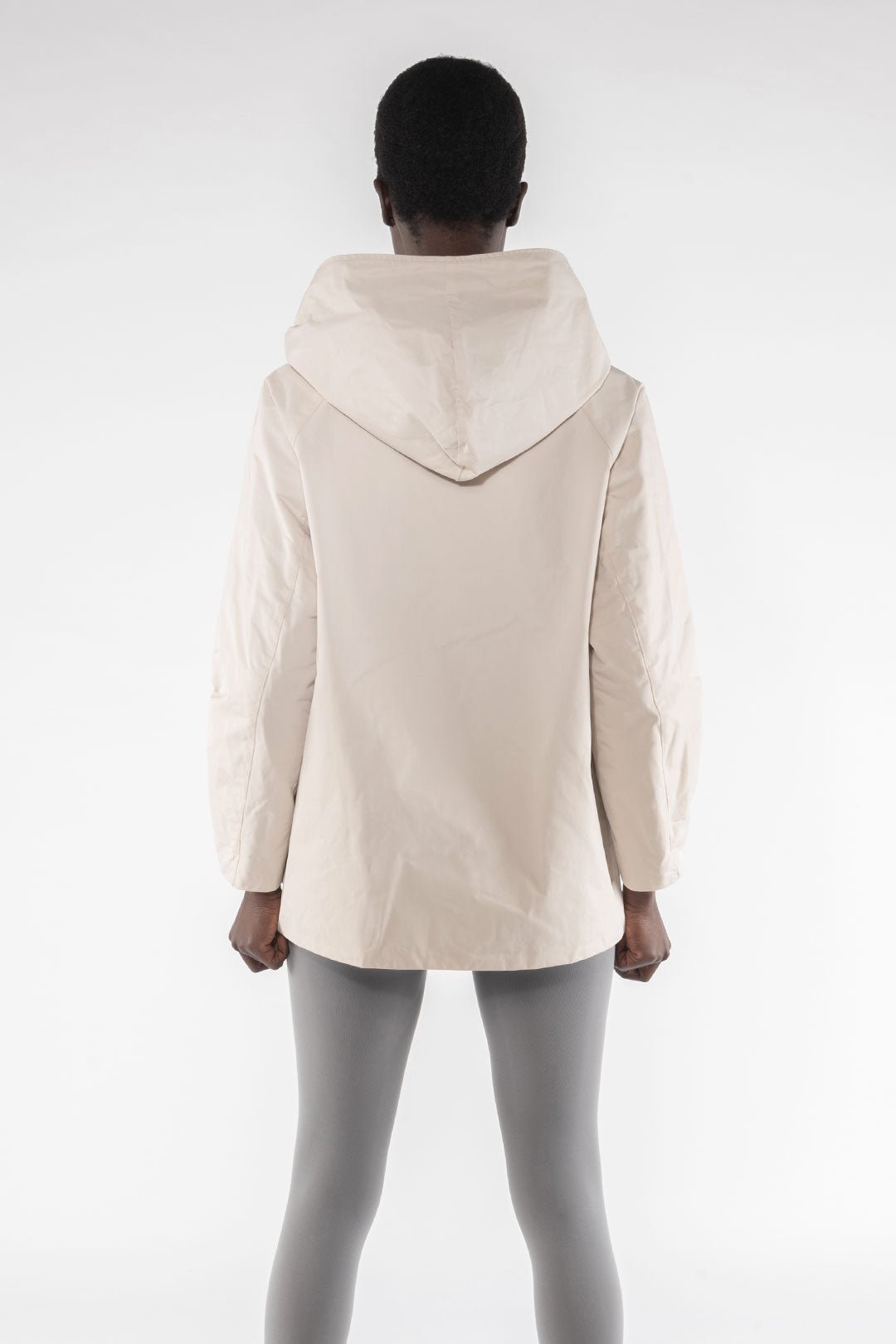 Memory Nylon Reversible Hooded Jacket - Panna - The Collective Park City