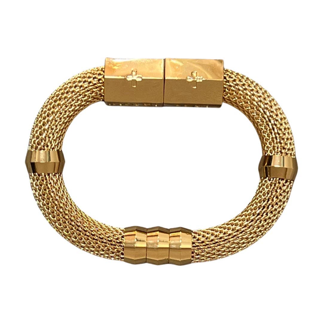 Mesh Classic Gold Everything Bracelet: AKA The Jill - The Collective Park City