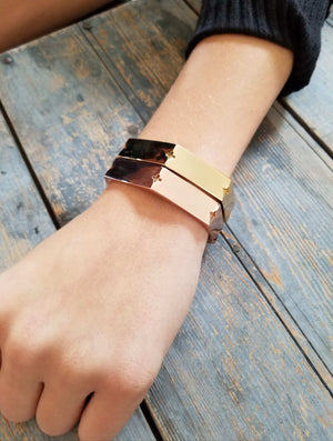 Metal Gold Thick Bracelet - The Collective Park City