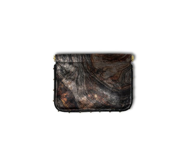 Metallic Marble Small Snap Clutch - The Collective Park City