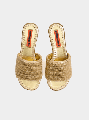 Metallic Raffia Salerno Sandal - The Collective Park City