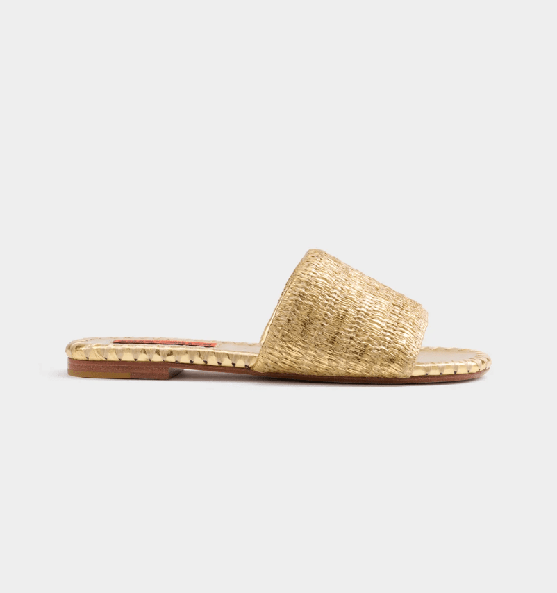 Metallic Raffia Salerno Sandal - The Collective Park City