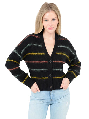 Micaela Striped Cardigan Sweater