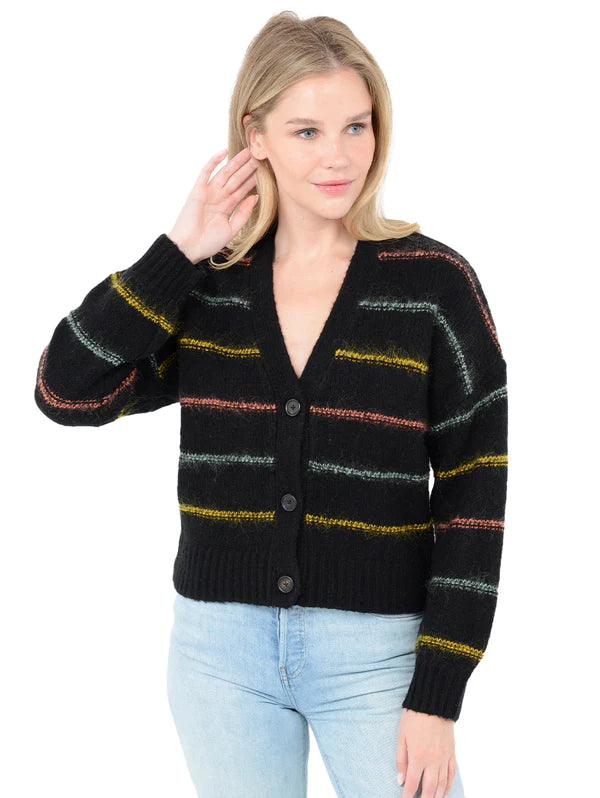Micaela Striped Cardigan Sweater