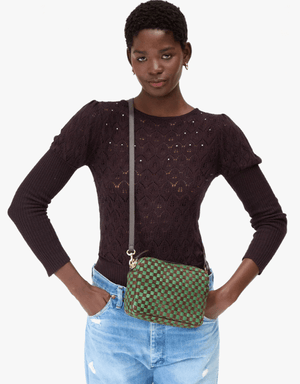 Midi Sac Shoulder Bag - Deep Pine/Chocolate - The Collective Park City
