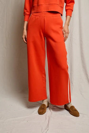 Mikos Travel Wide Leg Stripe Pant - Tomato - The Collective Park City