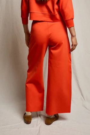 Mikos Travel Wide Leg Stripe Pant - Tomato - The Collective Park City